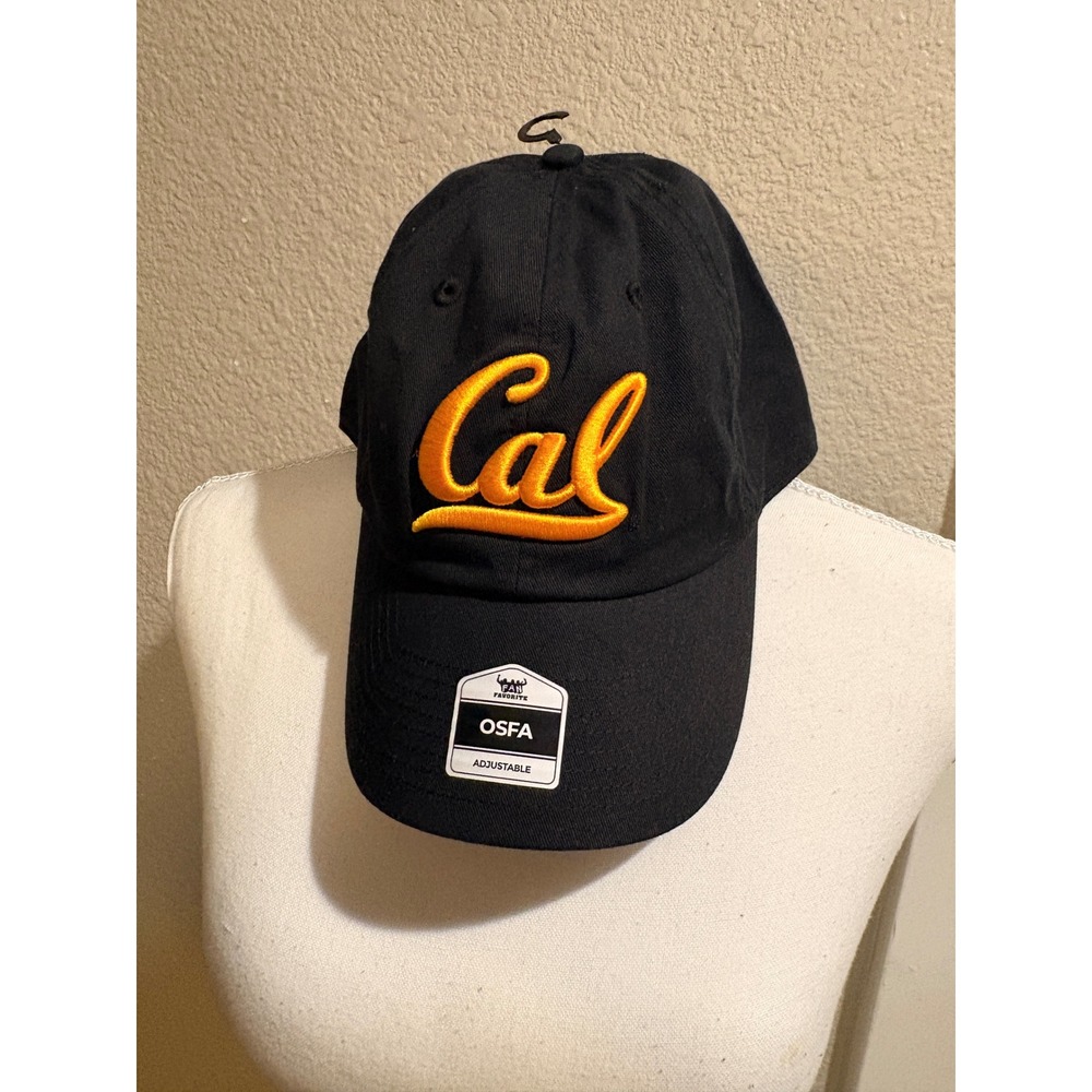 Fan Favorite Cal Golden Bears Hat Black Yellow Adjustable Baseball Cap OSFA NEW